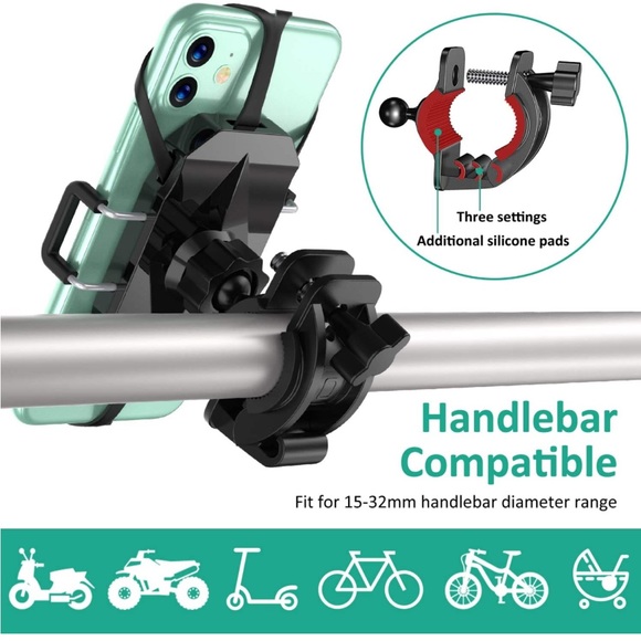 Bike Phone Mount, 360° Rotation, Anti-Shake, Adjustable - Picture 9 of 9